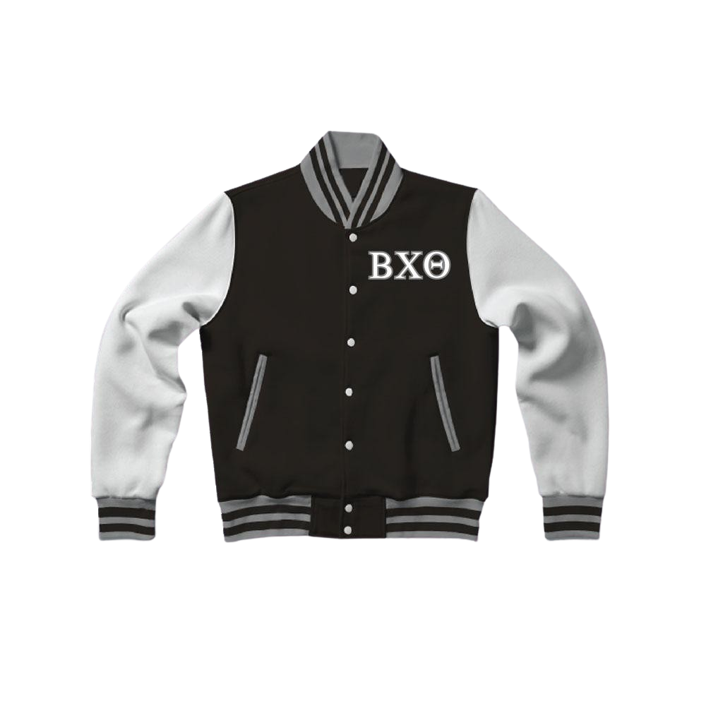 Beta Chi Theta Fraternity Varsity Letterman Jacket-Style Sweatshirt