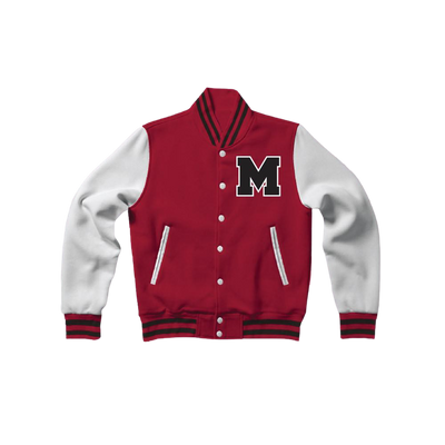 William McKinley High School Red Varsity Letterman Jacket-Style Sweatshirt