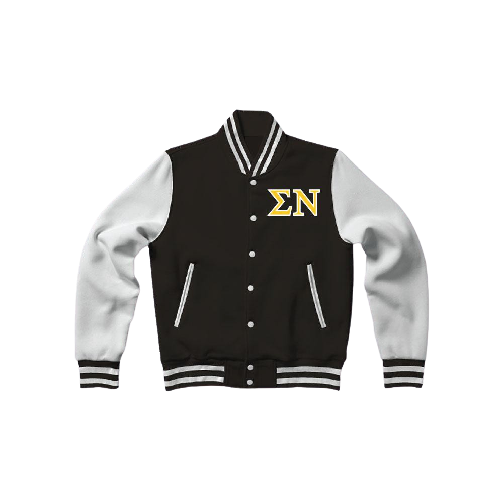 Sigma Nu Fraternity Varsity Letterman Jacket-Style Sweatshirt