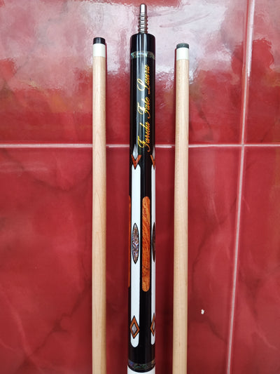 Boriz Billiards Black Leather Grip Pool Cue Stick Majestic Series inlaid BVXX