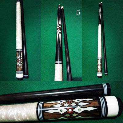 Boriz Billiards Black Leather Grip Pool Cue Stick Majestic HV2C Series inlaid