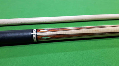 Boriz Billiards Black Leather Grip Pool Cue Stick Majestic OOLove Series inlaid