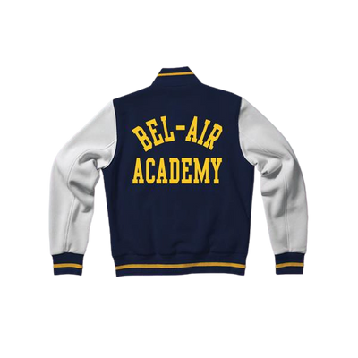 Bel-Air Academy Airedales Blue Varsity Letterman Jacket-Style Sweatshirt with Patch