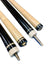 2 Billiards Black Leather Grip Pool Cue Stick Majestic Series inlaid VVTR12