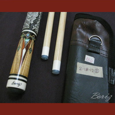 Boriz Billiards Snake Skin Grip Pool Cue Stick Original Inlays New - borizcustom
