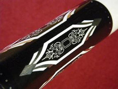 Boriz Billiards Black Leather Grip Pool Cue Stick Majestic Series inlaid JJ17