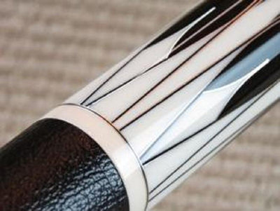 Boriz Billiards Black Leather Grip Pool Cue Stick Majestic Series inlaid WQQX