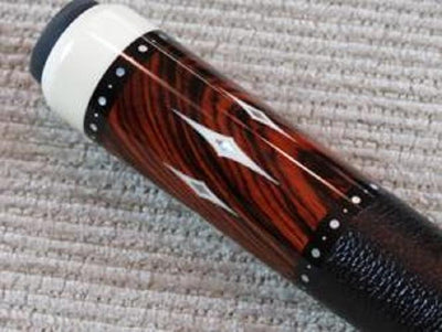 Boriz Billiards Black Leather Grip Pool Cue Stick Majestic Series inlaid XX30