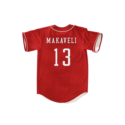 Tupac Shakur Makaveli 13 Los Angeles Red Baseball Jersey