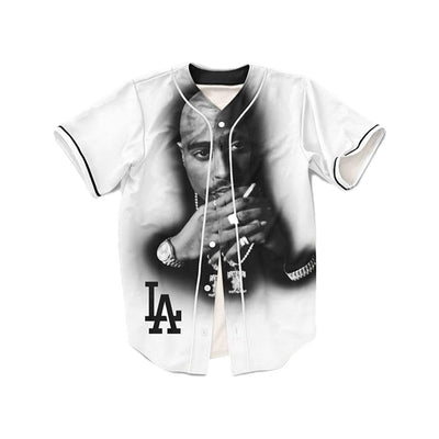 Tupac Shakur Makaveli 13 Los Angeles White Baseball Jersey