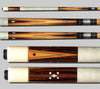 Boriz Billiards Black Leather Grip Pool Cue Stick Majestic CV1D Series inlaid