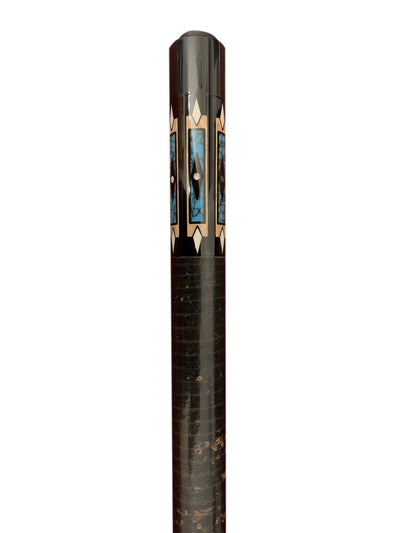 Billiards Black Leather Grip Pool Cue Stick Majestic Series inlaid SOLK