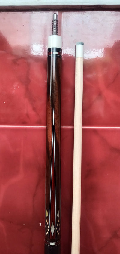 Boriz Billiards Black Leather Grip Pool Cue Stick Majestic Series inlaid GV4X