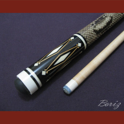 Boriz Billiards Laminated Snake Skin Grip Pool Cue Stick Original Inlays New - borizcustom
