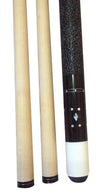 Billiards Black Leather Grip Pool Cue Stick Majestic Series inlaid XVVX