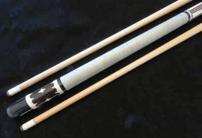 Boriz Billiards Black Leather Grip Pool Cue Stick Majestic #BB8V Series inlaid