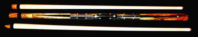 Copy of Boriz Billiards Black Leather Grip Pool Cue Stick Majestic Series inlaid XX27