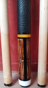 Boriz Billiards Black Leather Grip Pool Cue Stick Majestic Series inlaid G24D