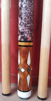 Boriz Billiards Black Leather Grip Pool Cue Stick Majestic Series inlaid GSCZ