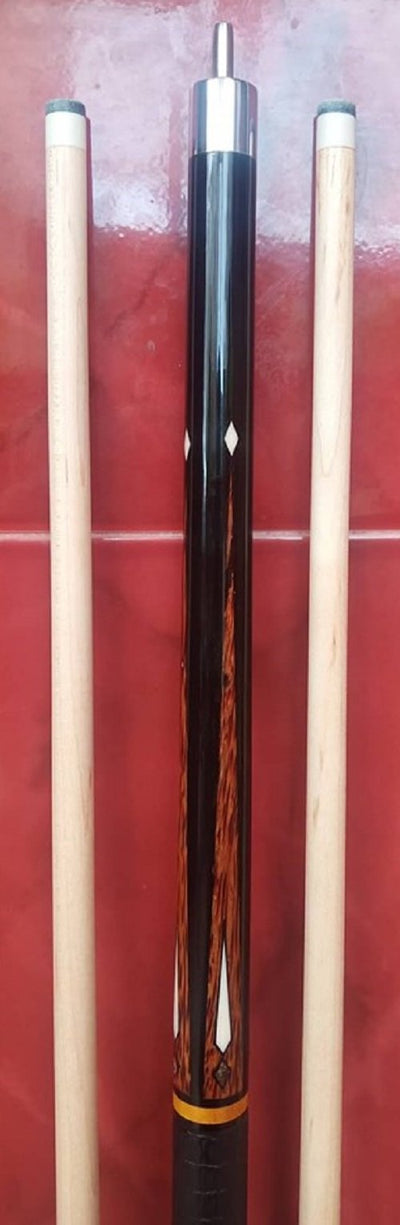 Boriz Billiards Black Leather Grip Pool Cue Stick Majestic Series inlaid HX6D