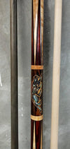 Boriz Billiards Black Leather Grip Pool Cue Stick Majestic  2VD2C Series inlaid