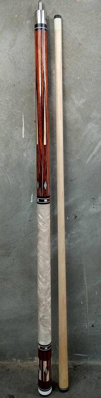 Boriz Billiards Black Leather Grip Pool Cue Stick Majestic WDXC Series inlaid