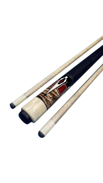 Billiards Black Leather Grip Pool Cue Stick Majestic Series inlaid VVTR6