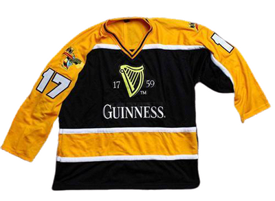 Irish Stout Beer Hockey Jersey March 17 St. Patrick's Day colors