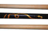 Boriz Billiards Black Leather Grip Pool Cue Stick Majestic snake Series inlaid