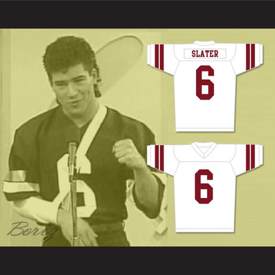 Saved By The Bell AC Slater 6 Bayside Tigers Football Jersey White - borizcustom - 3