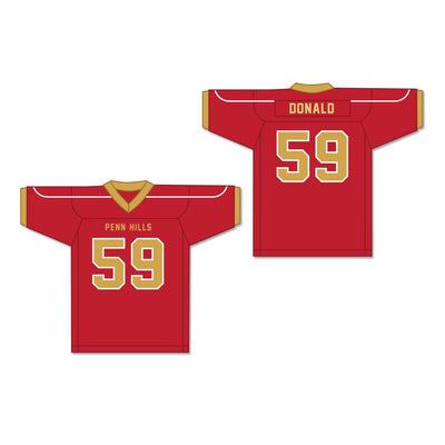 Aaron Donald 59 Penn Hills High School Indians Red Football Jersey