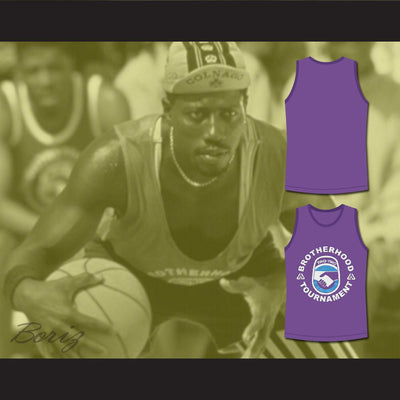 White Men Can't Jump Brotherhood Tournament Basketball Jersey Purple - borizcustom - 3