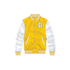 Bannon High School Yellow/ White Varsity Letterman Satin Bomber Jacket