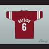 AC Slater 6 Bayside Tigers Football Jersey Maroon Saved By The Bell - borizcustom