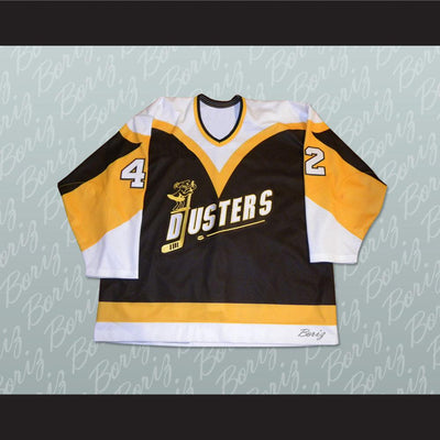 Binghamton Broome Dusters Jim O'Brien 42 Hockey Jersey Stitch Sewn NEW - borizcustom
