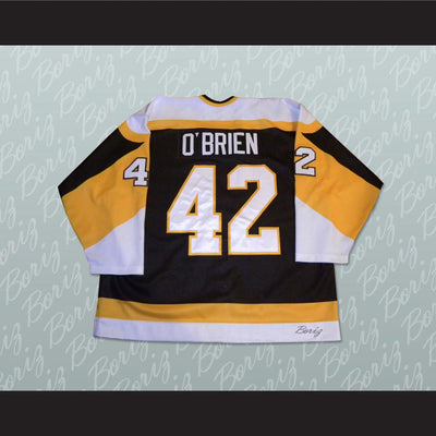 Binghamton Broome Dusters Jim O'Brien 42 Hockey Jersey Stitch Sewn NEW - borizcustom