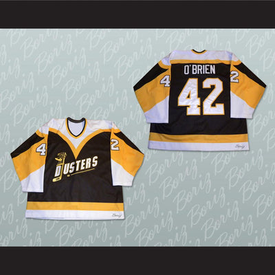 Binghamton Broome Dusters Jim O'Brien 42 Hockey Jersey Stitch Sewn NEW - borizcustom