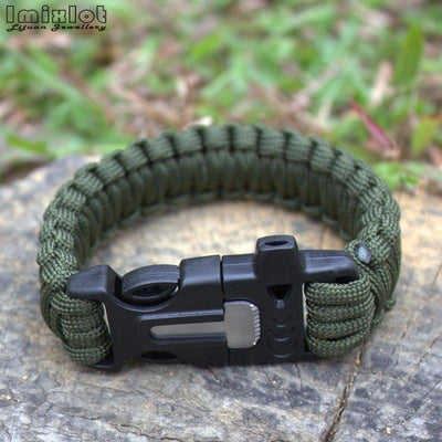 Braided Bracelet Men Multi-function Paracord Survival Bracelet Outdoor Camping Rescue Emergency Rope Bracelets JBA0223