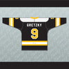 Wayne Gretzky 9 Brantford Nadrofsky Steelers Hockey Jersey Youth League Stitch Sewn - borizcustom - 2