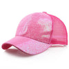 CHAMSGEND 2019 Ponytail Baseball Cap Women Girl Messy Bun Snapback Summer Mesh Hats Casual Sport Sequin Cap Summer Hat Sun Caps