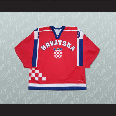 Croatia Hockey Jersey Stitch Sewn Any Player or Number - borizcustom