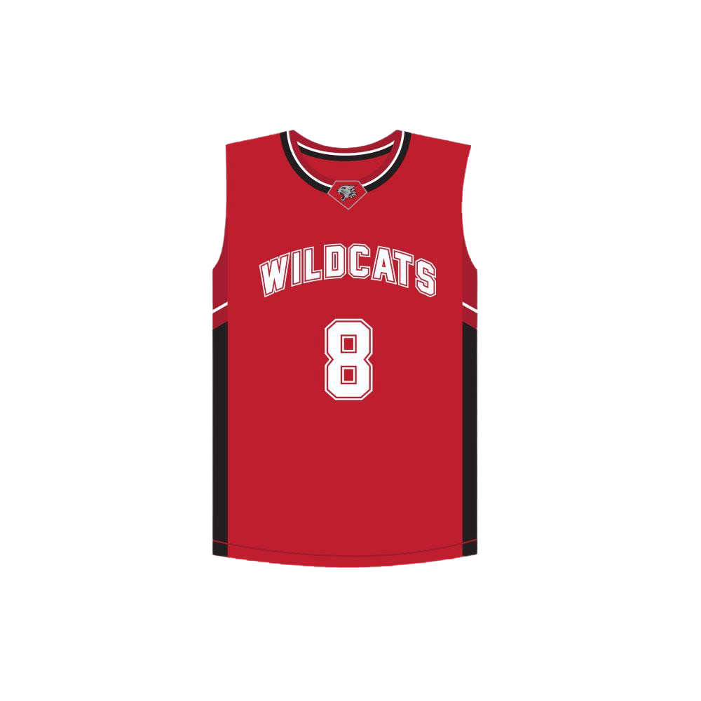 Chad Danforth 8 East High School Wildcats Red Basketball Jersey