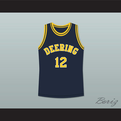 Hang Time Teddy Broadis 12 Deering Tornados High School Basketball Jersey - borizcustom