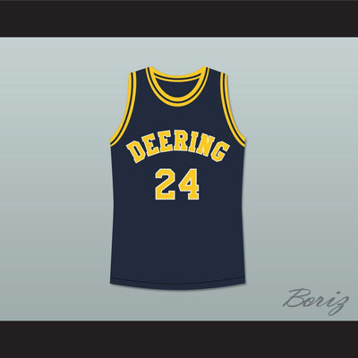Hang Time Danny Mellon 24 Deering Tornados High School Basketball Jersey - borizcustom