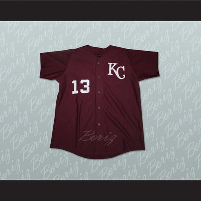 Derek Jeter Kalamazoo Central High School Maroon Giants Baseball Jersey - borizcustom