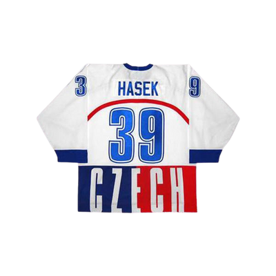Dominik Hasek 39 Czech Republic White Hockey Jersey