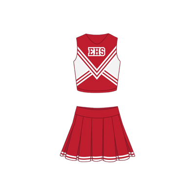 East High School Wildcats Cheerleader Uniform