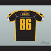 Gotham Rogues Hines Ward 86 Black Football Jersey Stitch Sewn New - borizcustom - 2