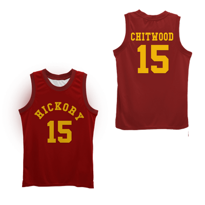Jimmy Chitwood 15 Hickory Hoosiers High School Basketball Jersey Colors