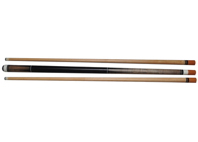 Boriz Billiards Black Leather Grip Pool Cue Stick Majestic ZGSC Series inlaid